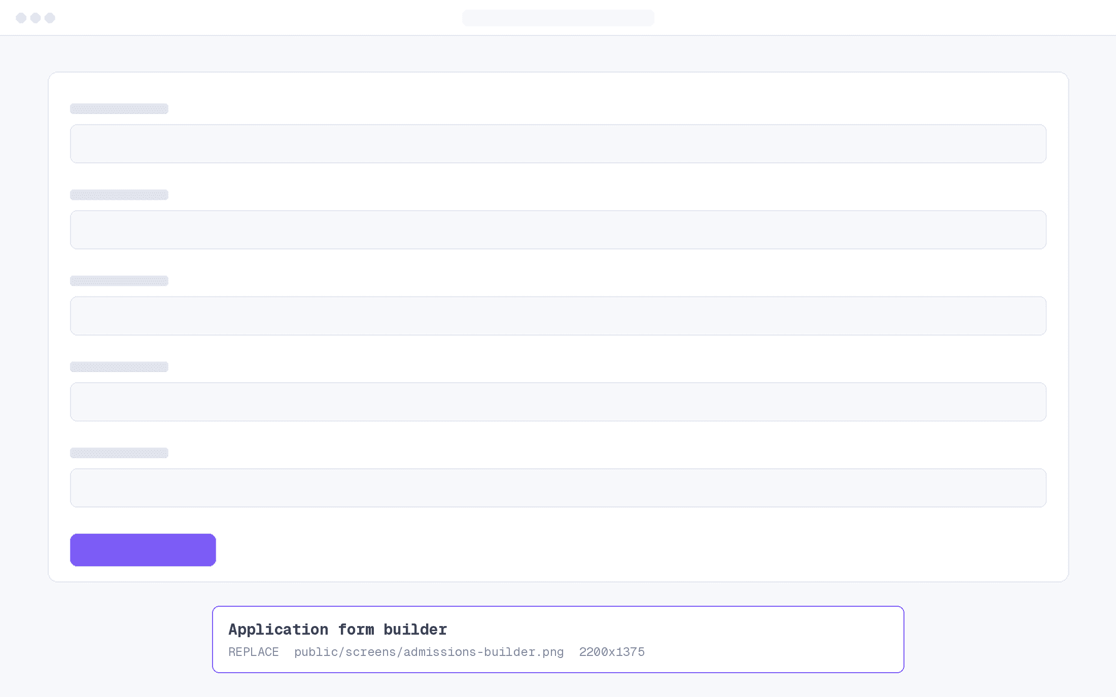 Application form builder