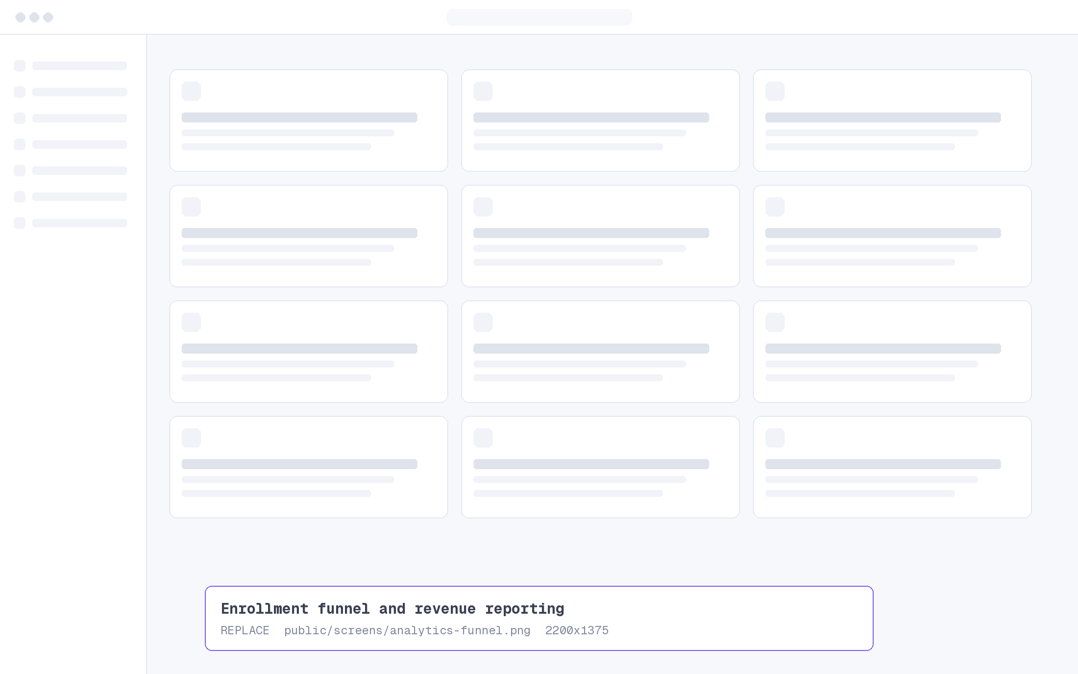 Enrollment funnel and revenue reporting